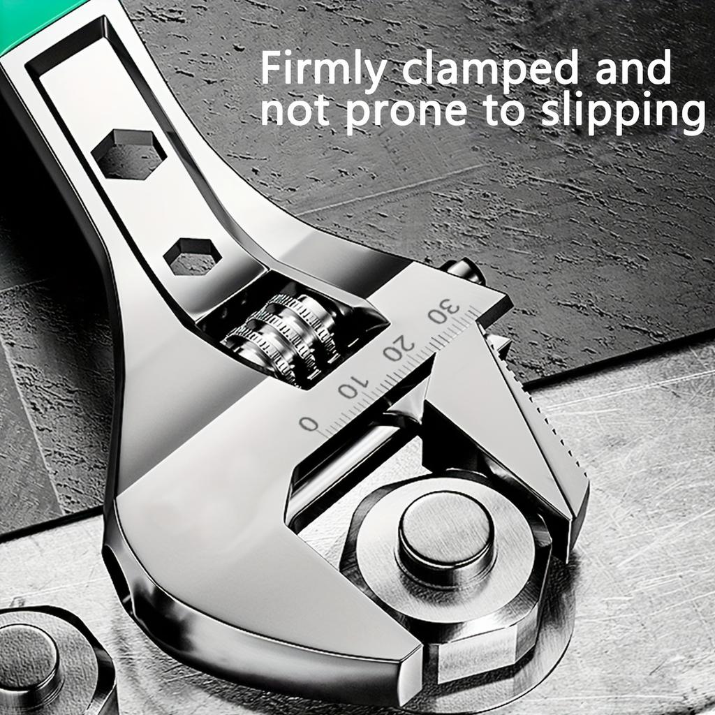 8 Inch 10 Inch 12 Inch Adjustable Wrench, Drop Forged Cr-V Steel, Small Spanner Wrenches Set,Crescent Grip for Greater Leverage