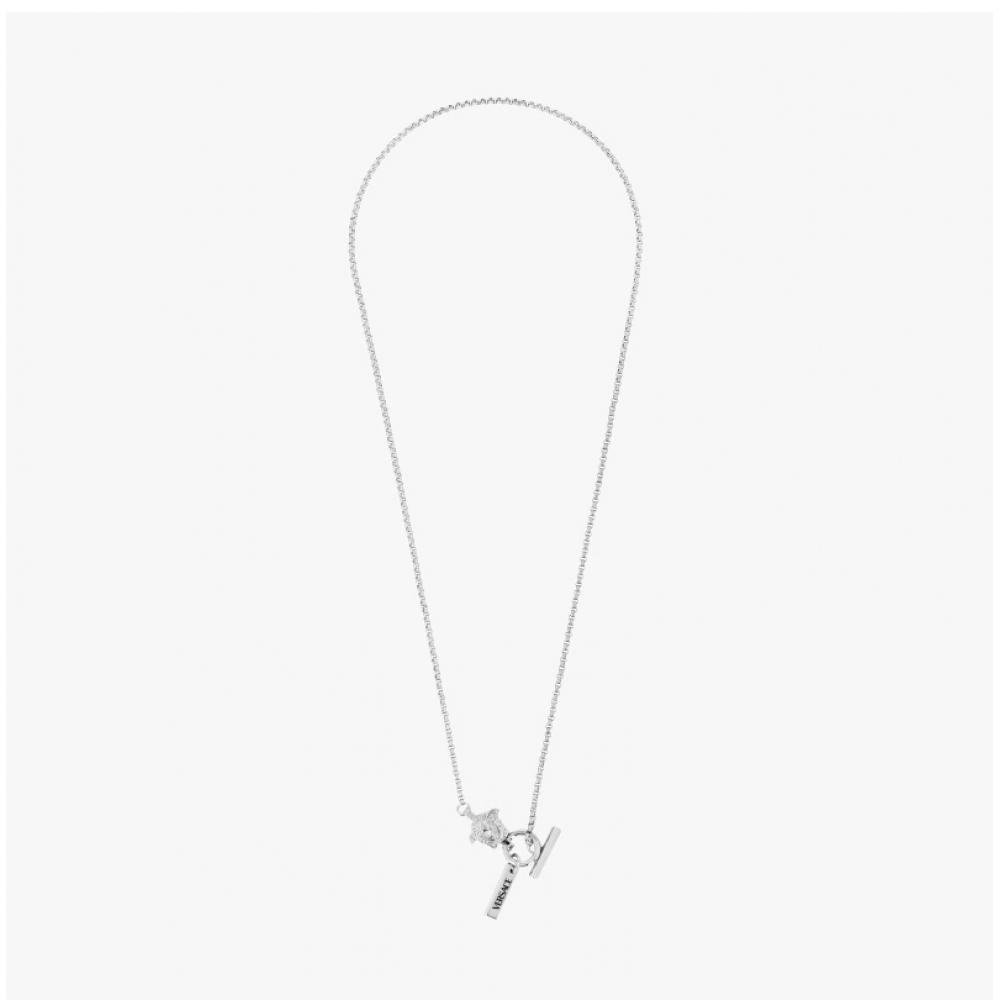 Versace Medusa Logo Charm Rolo Chain Necklace 1022437