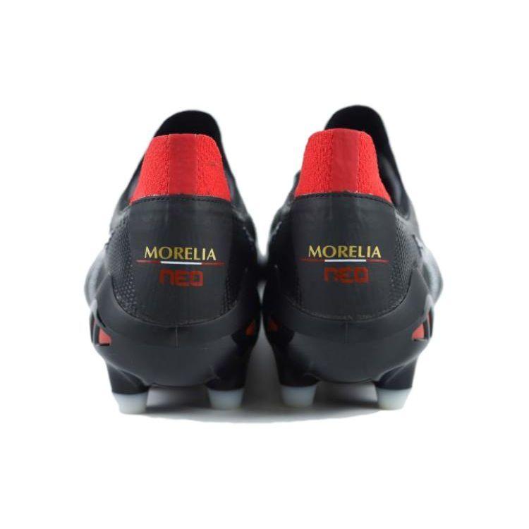 Mizuno Morelia Neo 3 FG Удобные Повседневные Амортизирующие Прочные Футбольные Бутсы Мужские кроссовки Черный Серебристый Красный P1GA209001