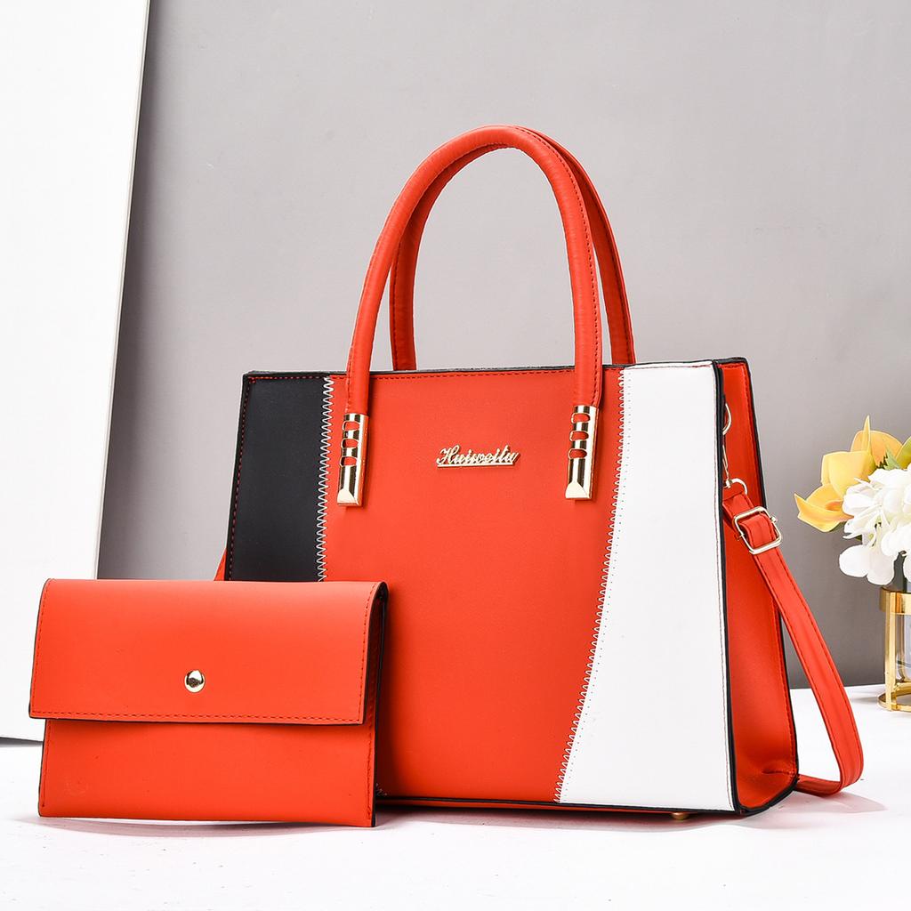 Новая модель сумки для мамы, контрастная цветовая сумка большой емкости, модная простая сумка на одно плечо через плечо, темпераментная сумка для мамы