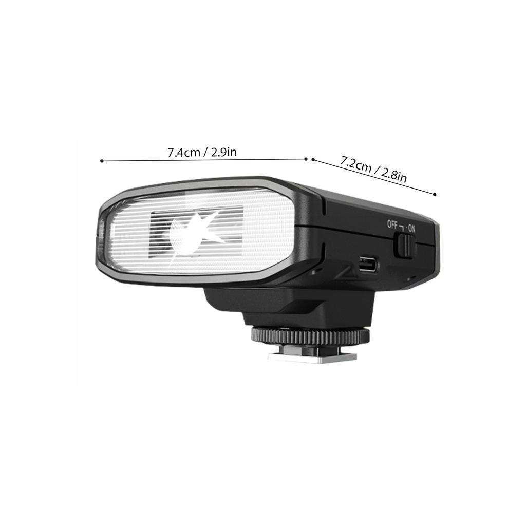 TRIOPO TR100 Universal Mini Camera Flash GN12 On-camera Flash 5600K Speedlite 0.1-1.8s Recycle Time