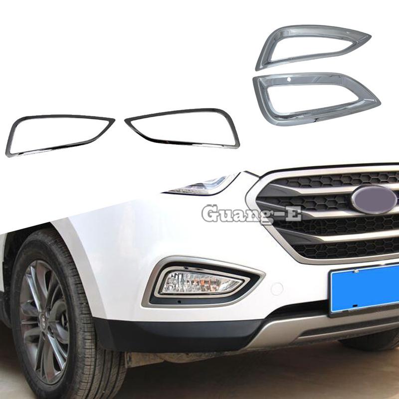 ABS Накладка на переднюю противотуманную фару автомобиля для Hyundai IX35 2010 2011 2012 2013 2014 2015-2017 Декоративная накладка Бровь Внешние аксессуары