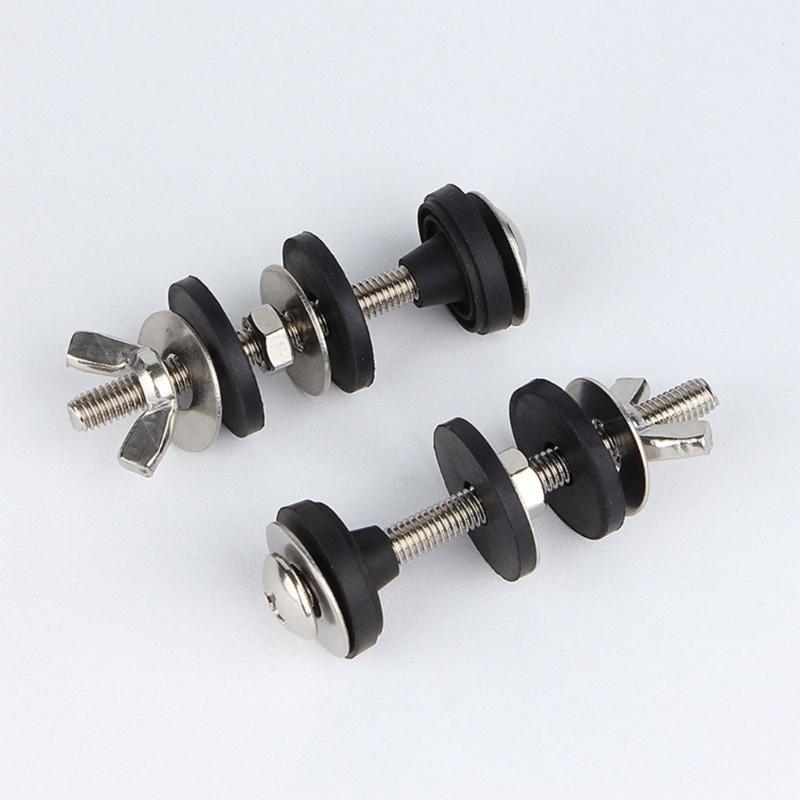 Набор из 2 болтов для сиденья унитаза Портативные Прочные Запасные Винты и Резиновые Шайбы для Надежной Легкой Установки Конструкции