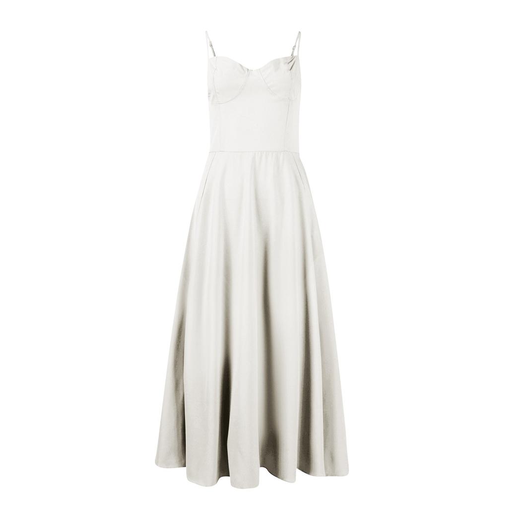 Женское модное однотонное платье принцессы с сеткой и двухслойным платьем на подтяжках