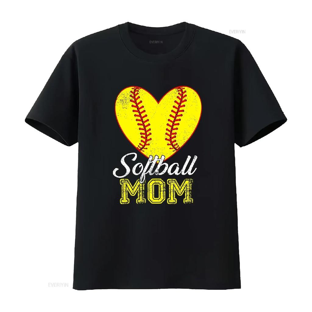 Softball Mom T Shirt HearT Women Game Day vintage Washed Versatile Comfortable Top For Everyday Wear streetwear Stretched