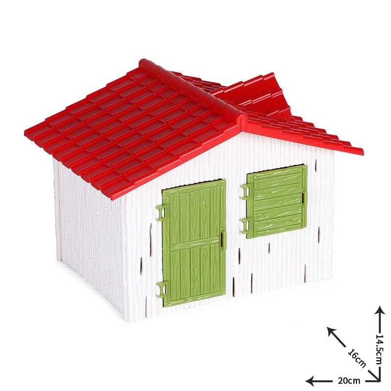Oenux Модель фермерского дома Фигурки Фермер Мотоцикл Корова Курица Свинья Набор животных Фигурка Миниатюра ПВХ Милый Обучающая Детская Игрушка