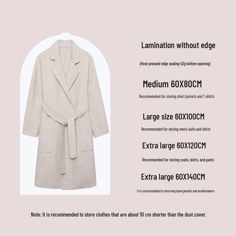 Прозрачный водонепроницаемый чехол для пальто от пыли - моющийся подвесной чехол для одежды