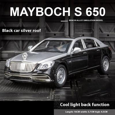 1/32 Mercedes Benz Maybach S650 Роскошный автомобиль Металлическая литая модель автомобиля украшения центральной консоли автомобиля Коллекционируйте модели автомобилей подарки