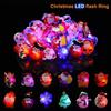 20/50pcs Christmas LED Flashing Rings LED Ring Light Toy, Flashing Ring, Christmas Light Rings, Party Light Up Rings