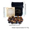 1901-Runes Natural Crystal Agate Stone Lune Rune Stone Runiwen Semi-Precious Stone Engraving 25 Cloth Bags DIY Jewelry Set