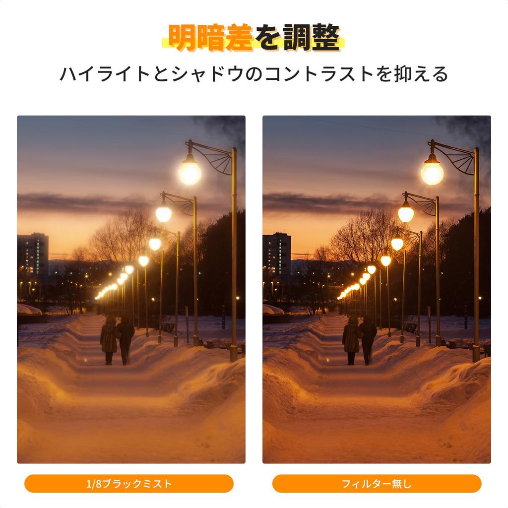 Concept 55mm Black Mist Soft Effect Soft Rendering Filter for Contrast Adjustment Japanese AGC Optical Glass Aviation Aluminum Material Ultra Thin