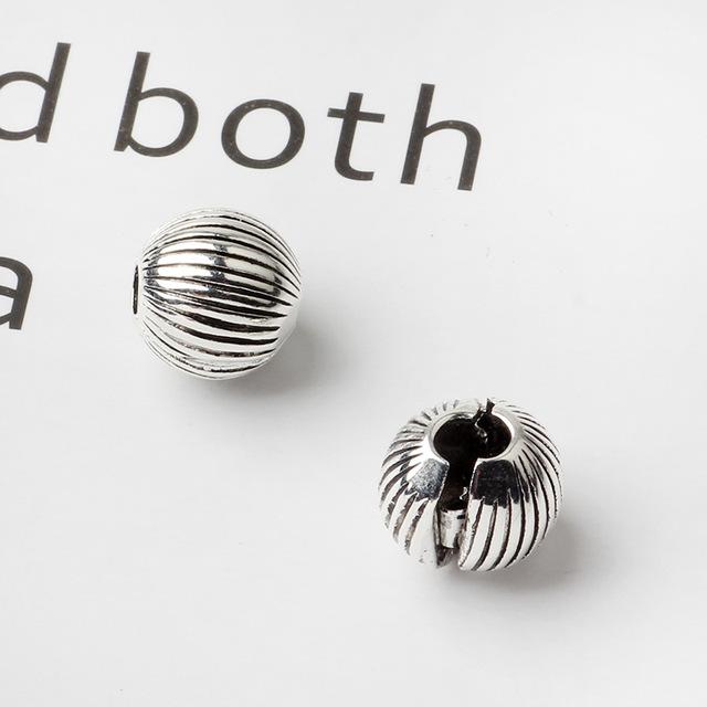 New Original Bead Alloy Love Star Flower Clip Stopper Charm Clear CZ Fit  Bracelet Bangle Necklace DIY Women Jewelry