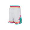 Nike NBA Striped Basketball Training Shorts SW Fan Edition 21-22 Season Spurs Men Shorts White DB4151-100