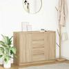 VidaXL Buffet with Drawers Sonoma Oak 100.5x35x76 Cm Engineered Wood, Storage Furniture, Sideboard, Entryway Furniture, Furniture 3328446