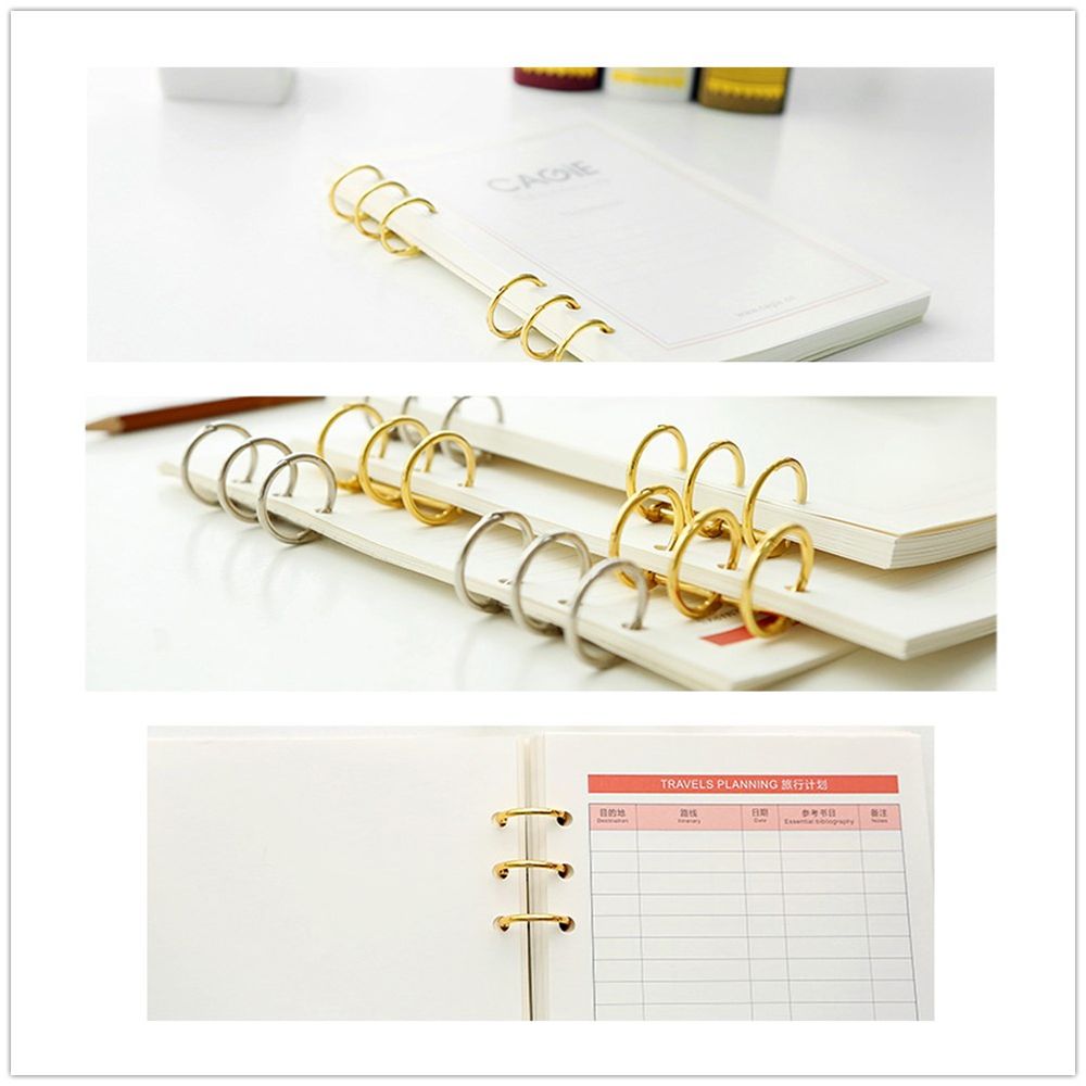 2Pcs/Lot Plated Craft Metal Loose Leaf Ring Scrapbook Clips Album Hinged Binder