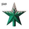 Decorative Star for Christmas Trees Glitter Sequins Tree Topper, Shiny Sparkly Treetop Gold Five Pointed Ornament Ornament, Shatter-Proof Decoration