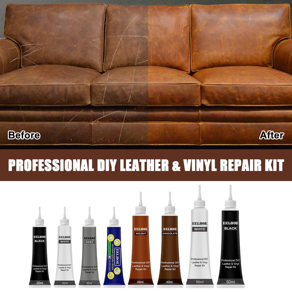 Средство для ремонта кожи автомобильного сиденья 8 цветов 20/40/50 мл Набор для самостоятельного ремонта кожи, винила, паста, очиститель кожи для домашнего дивана, мебели, куртки