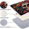 Halloween Smiling Flowers Skull Doormat Soft Rug For Bedroom Living Room Carpet Welcome Mat Outdoor Carpet Home Decoratio