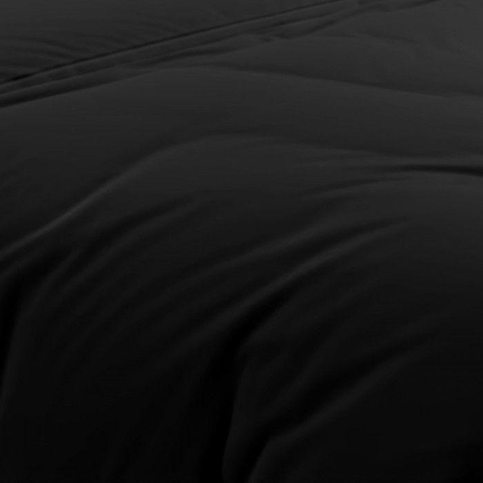 Пододеяльник из хлопка плотностью 57 нитей, 240x220 см Plain black, Soleil d'Ocre
