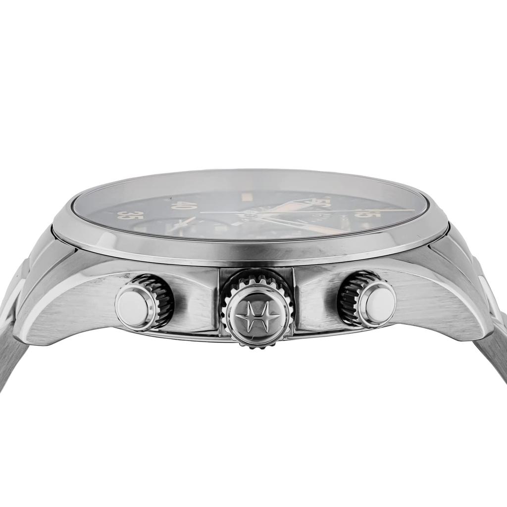 Часы Khaki Aviation Pilot Chrono Quartz Khaki Aviation Black Dial Stainless Steel Sapphire Crystal Quartz 10 ATM Waterproof 42MM Swiss Watch