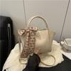 Сегодняшний популярный овощная корзина шелковый шарф новый однотонный мягкий на ощупь для поездок на работу на плечо через плечо портативная сумка-ведро