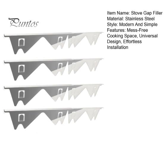 1/2/4 шт., нержавеющая сталь, заполнитель щелей для плиты, термостойкая кухонная духовка, защитная планка для боковой стенки, комплект для отделки плиты, легкоочищаемая универсальная защита от проливания плиты
