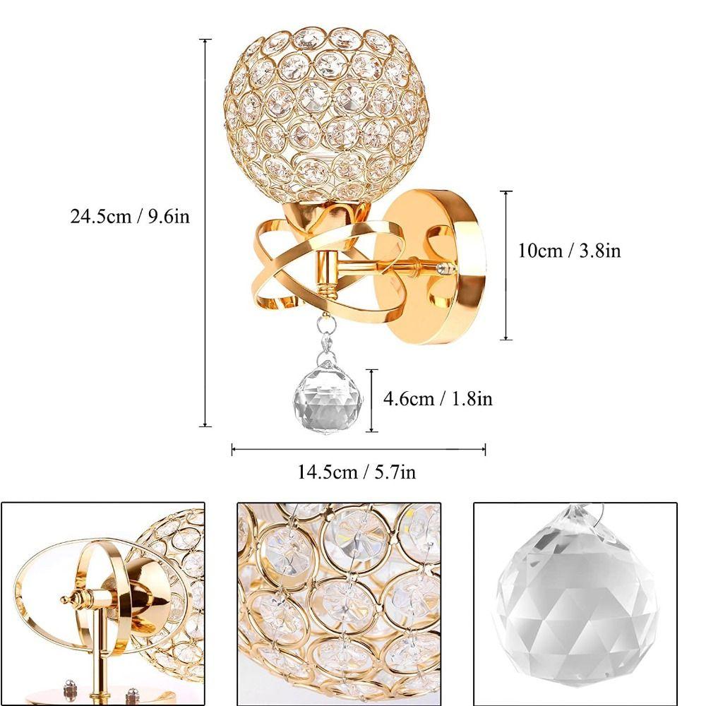 Modern Wall Lamp Luxury Indoor Light Home Accessories Crystal Sconce Lighting Home