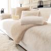 Light Luxury Rabbit Plush Sofa Cushion Winter Thickened Non-slip Winter Cushion Leather Sofa Cover Cover
