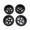 4PCS RC Rally Tires 17mm Rugged Plastic 1 8 RC Car Wheel Tyres for Entertainment Black