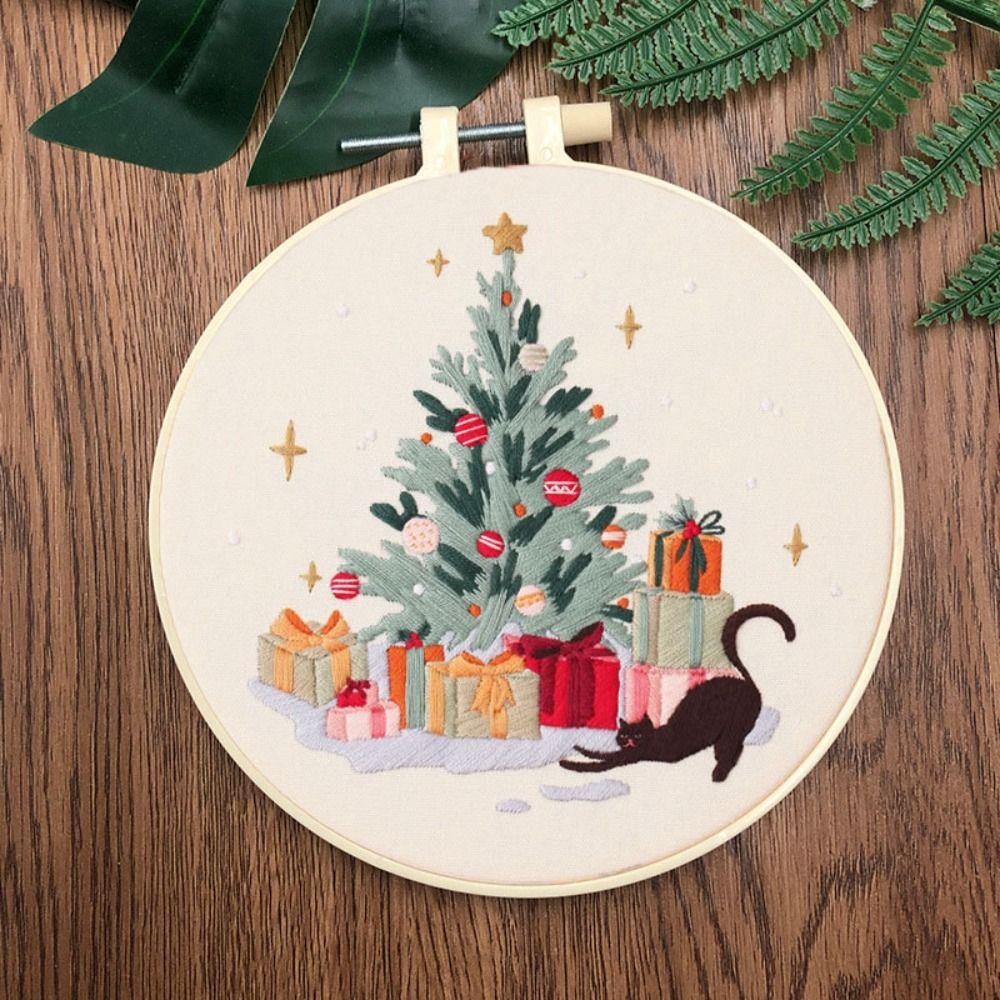 Hand-stitched Cross Stitch Set Handmade Embroidery Set Christmas Embroidery Kit Beginner