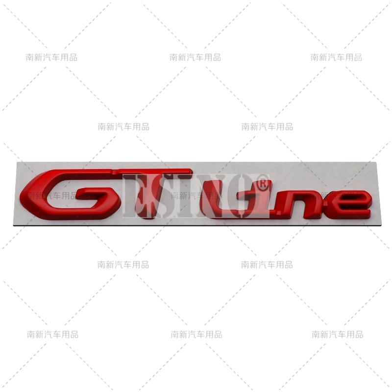 VZQR9 Car GT Line 3D Metal Chrome Zinc Alloy Emblem Car Badge Body Fender Adhesive Emblem for Peugeot GT RCZ 308 508 3008 5008