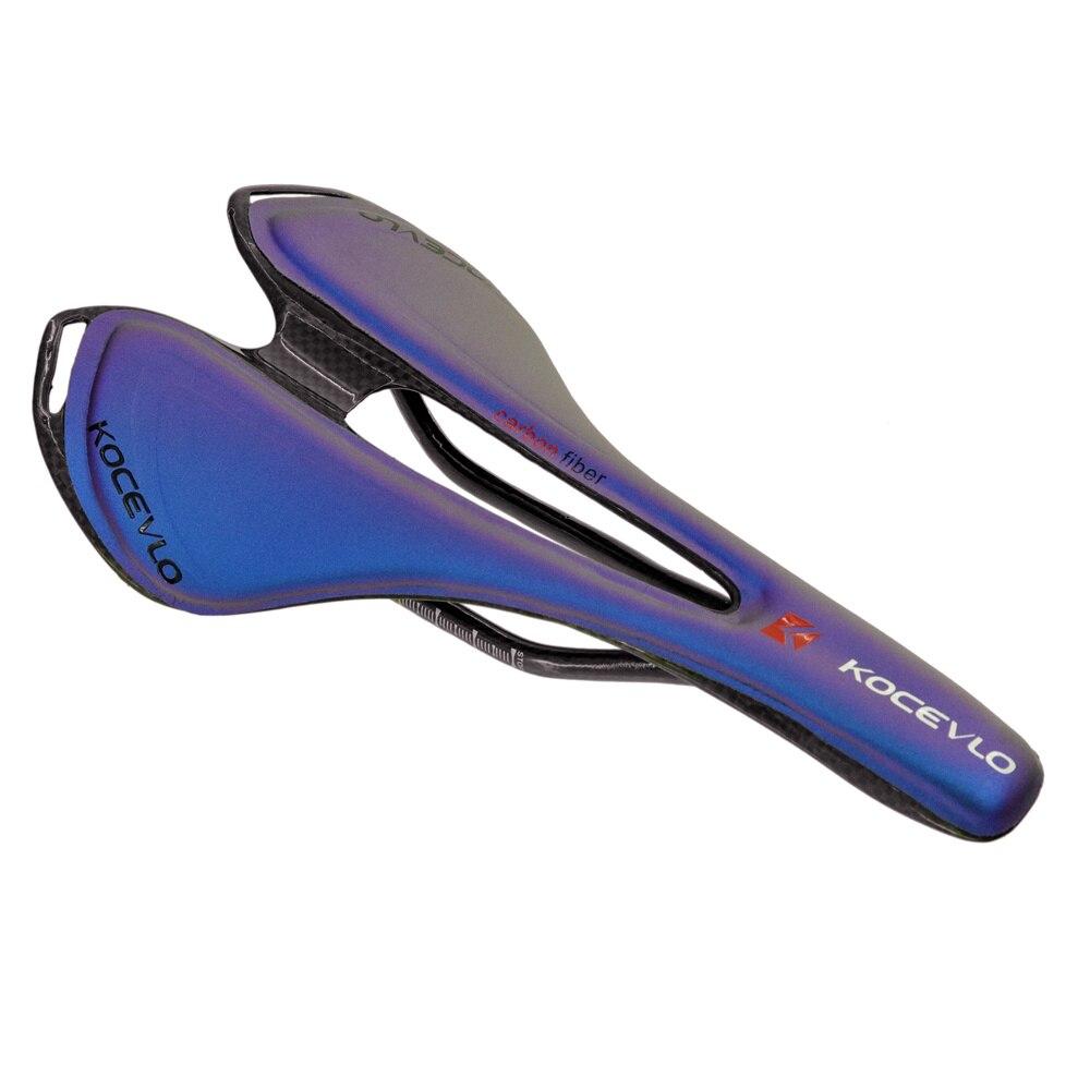 Седло KOCEVLO Carbon T800 из углеродного волокна и кожи, сверхлегкое седло для шоссейного велосипеда MTB