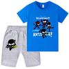 WA1171 2 шт./комплект Детские Девочки Мальчики NINJA KIDZ Принт Футболка с коротким рукавом Комплекты шорт