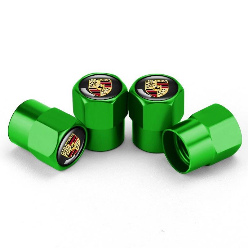 AFUHD1 4Pcs Metal Car Wheel Tire Valve Tyre Valve DustProof Cover For Porsche Macan Panamera Cayenne Taycan Boxster Cayman 911 Stickers
