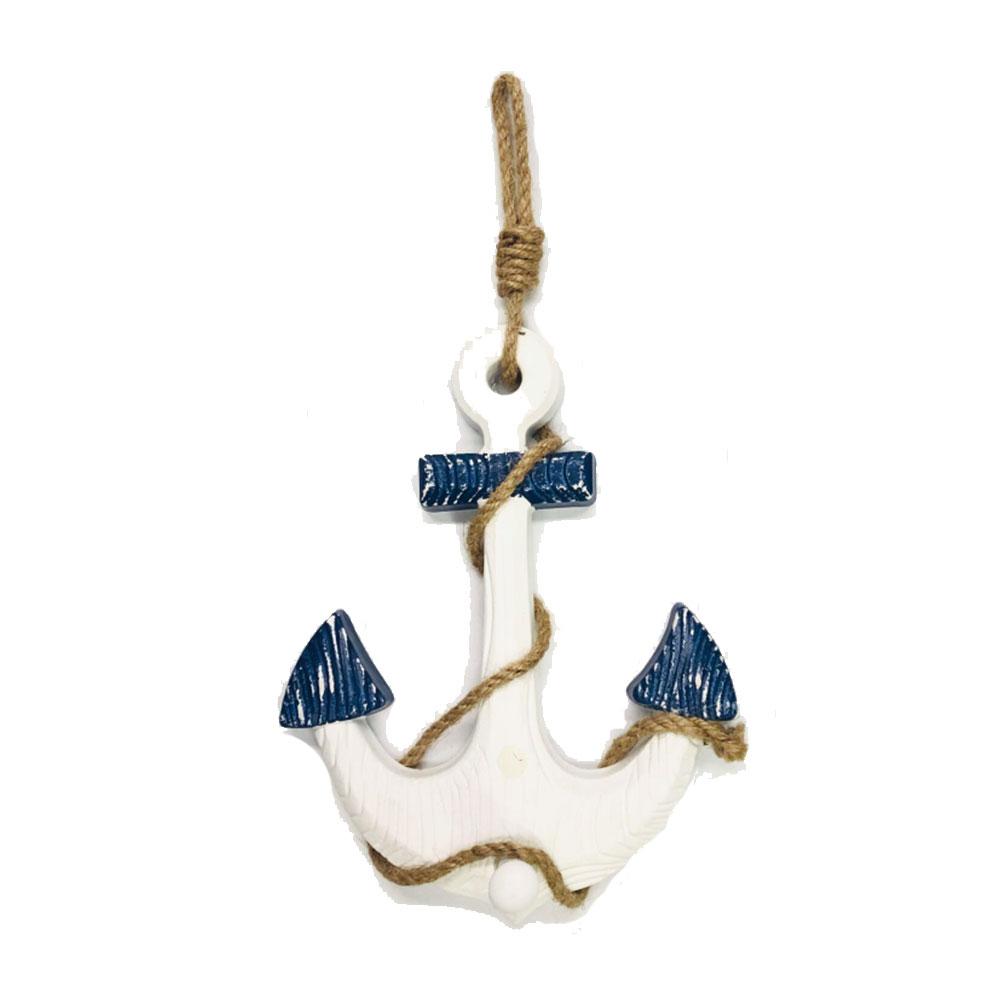 Декоративный деревянный якорь с тросом