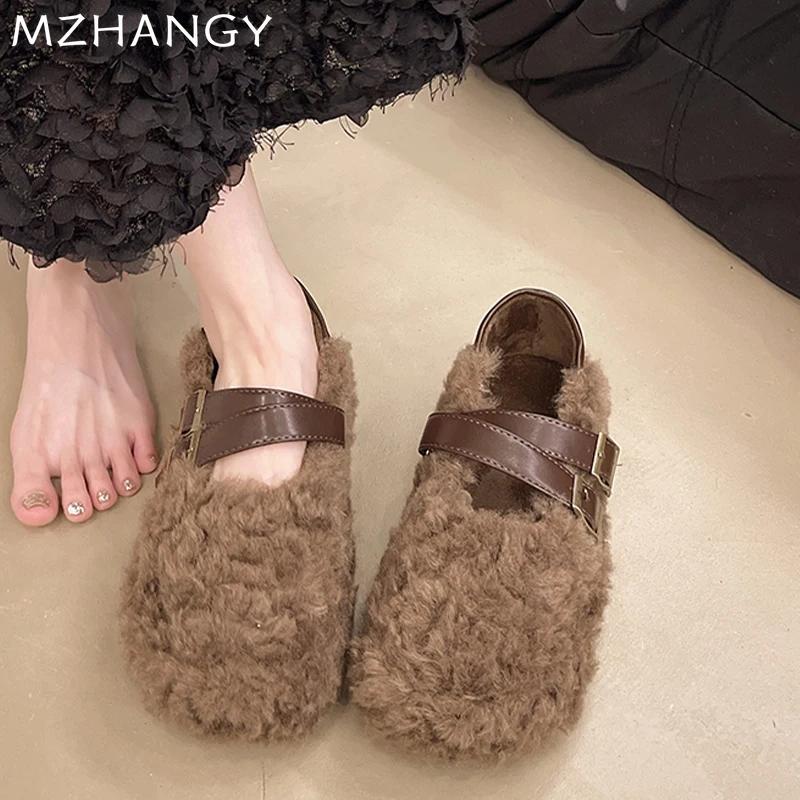 Женские меховые леопардовые хлопковые туфли на плоской подошве, повседневная обувь для женщин, тренд 2025 года, новые зимние сапоги, зимние удобные женские зимние ботинки