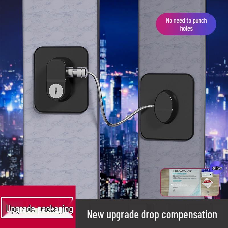 Многофункциональный замок без сверления, безопасный для детей: Для окон, холодильников, ящиков, шкафов, туалетов