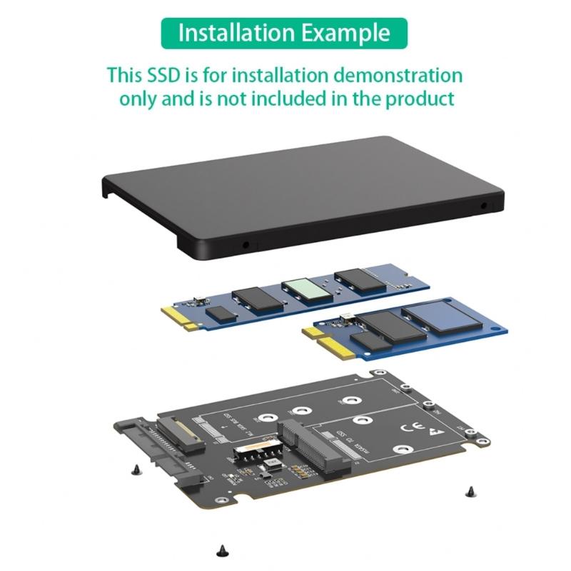 Корпус-адаптер для SSD M.2 NGFF Msata на 2,5-дюймовый SATA3.0, Защитный корпус для SSD M.2 2230 2242 2260 2280