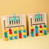 Wooden Montessori Sliding Puzzle Board Rolling Bead Wooden Rolling Toy  Boy and Girl