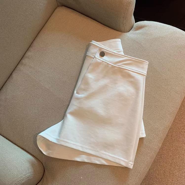 2024 Утягивающие шорты А-силуэта с высокой посадкой, черные эластичные для женщин