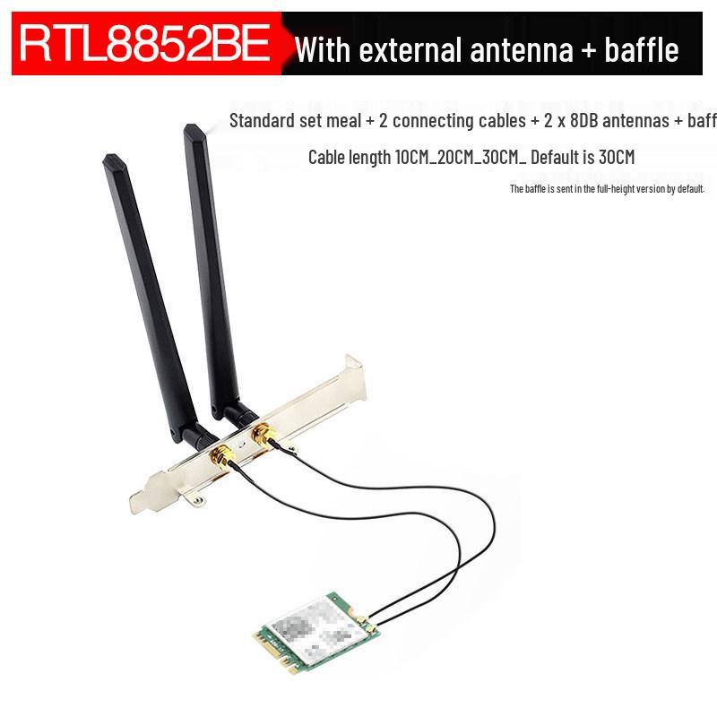 RTL8852AE/BE/CE Wi-Fi 6E Wireless Network Card with 5G Dual-Band and Bluetooth 5.3 for Laptops and Desktops