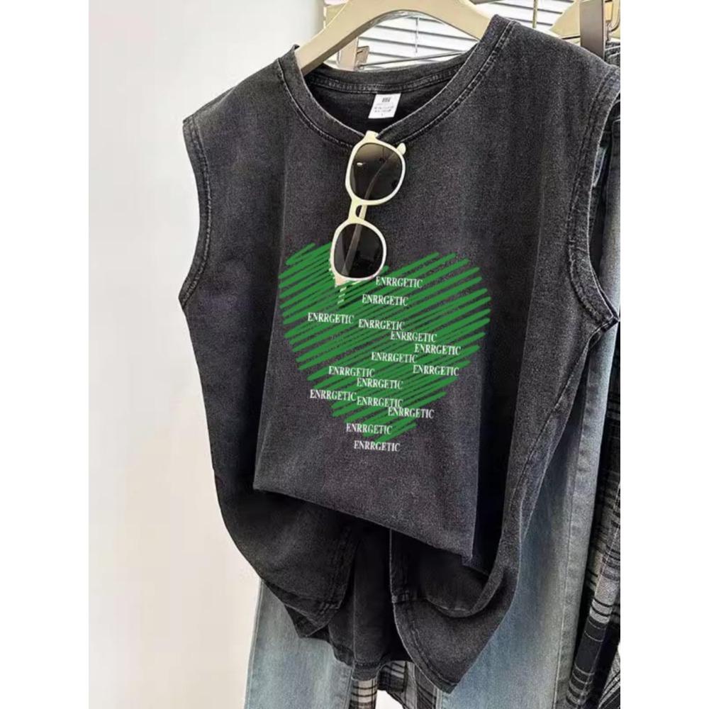 Ретро Тренд Потертая Старая Майка Жилет Женский Свободный Модный Бренд Безрукавка Одежда Pas Normal Studios Велоспорт