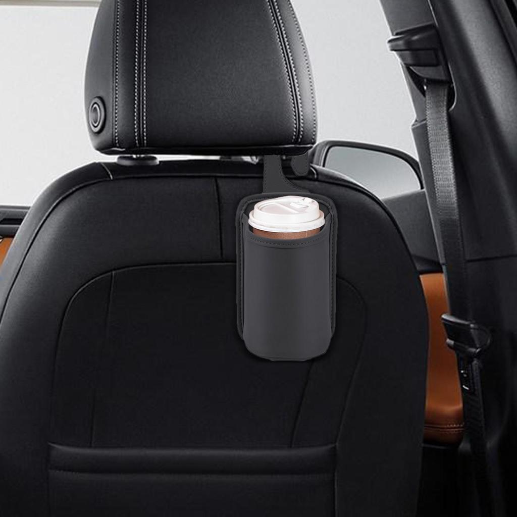 Подстаканники для автомобильного сиденья PU Задний карман для хранения стаканов Ударопрочный Защищенный от проливания Многофункциональный Автомобильный органайзер Для зонта Телефона