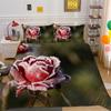 3D комплект постельного белья с цветами, пододеяльник с изображением моря, 2/3, ткань из микрофибры, AU180 * 210, полный размер, мягкое и легко чистящееся украшение для дома