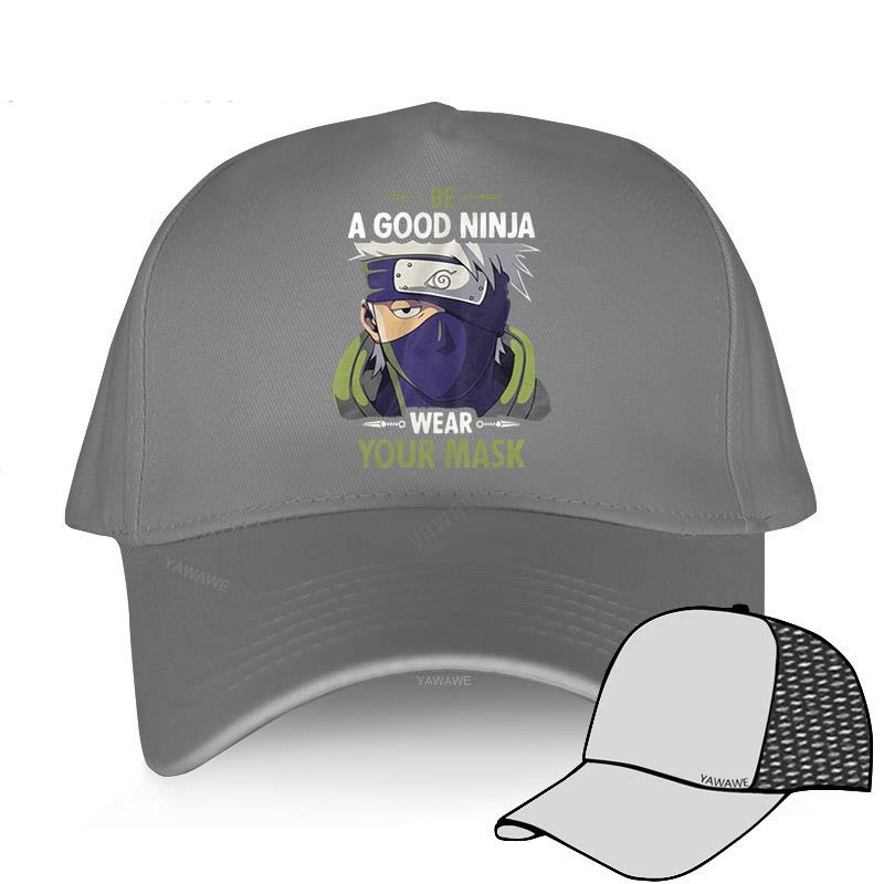 Мужская хлопковая бейсболка, шляпы в стиле хип-хоп, аниме, манга, будь хорошим ниндзя, носи свою маску, модная женская шляпа Snapback с коротким козырьком