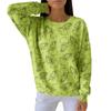 Women's Loose Comfortable Casual And Fashionable Round Neck Pattern Long Sleeved Sweatshirt