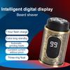 Мини-металлическая электробритва с цифровым дисплеем, перезаряжаемая через USB, водонепроницаемая, для влажной и сухой бритья, портативная