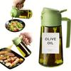 2-in-1 Portable Oil Sprayer and Dispenser, for Cooking, Salad Dressing, Grilling, Air Fryer, Baking