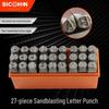 Набор стальных пуансонов для букв и цифр из 27 предметов для кожевенного дела