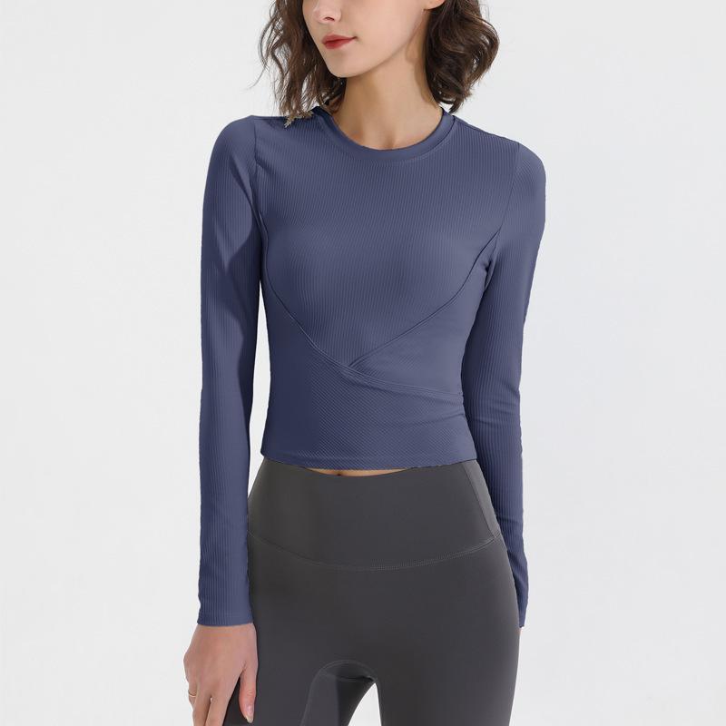 Women's Quick-Dry Yoga and Fitness Long-Sleeve Sports Tops for Autumn/Winter